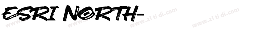 esri north字体转换